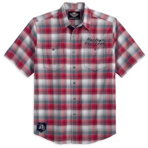 MEN'S RED SQUARE HARLEY DAVIDSON SHIRT 96445-12VM